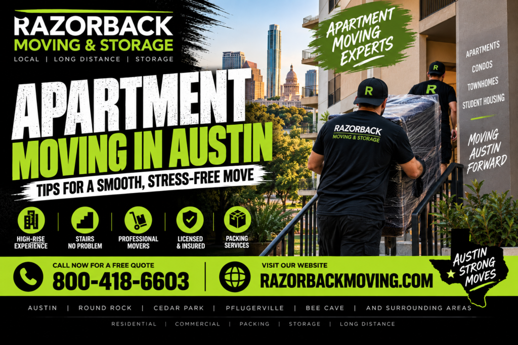 Apartment movers Austin TX – Razorback Moving & Storage