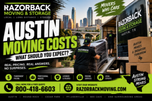 Austin moving costs – Razorback Moving & Storage professional movers in Austin TX
