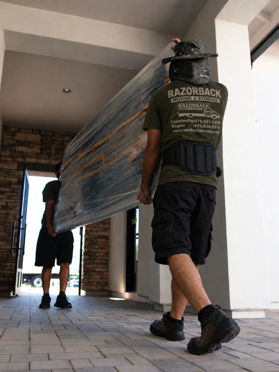Razorback movers carrying a protected item